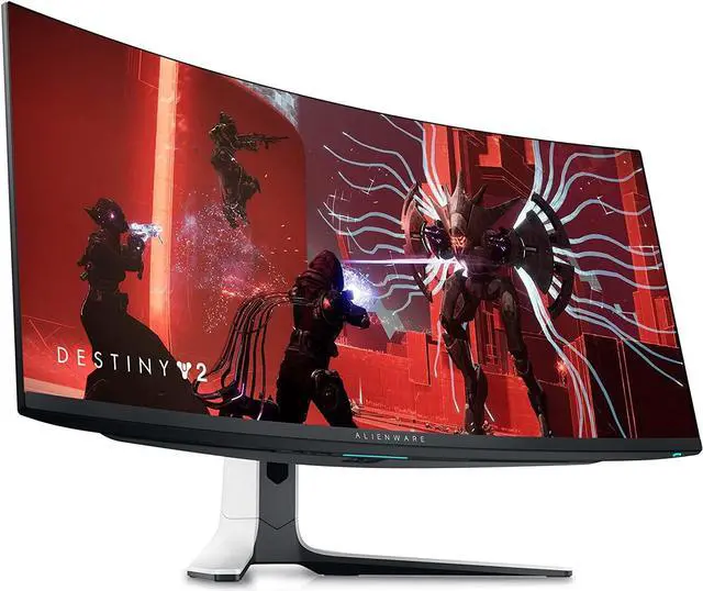 Alt view image 4 of 8 - Alienware 34 Inch Curved PC Gaming Monitor, 3440 x 1440p Resolution, Quantum Dot OLED 175Hz, 1800R Curvature, True 1ms GTG, 1,000,000:1 Contrast Ratio, 1.07 Billion Colors, AW3423DW - Lunar Light