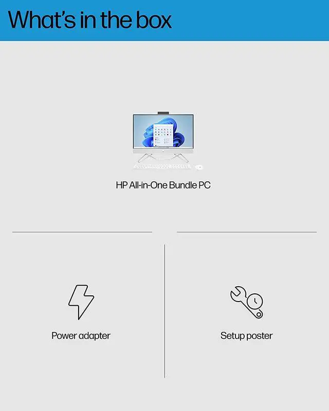 Alt view image 6 of 7 - HP All-in-One PC, 23.8" FHD Micro-Edge Touchscreen Display, AMD Ryzen 5 Processor, AMD Radeon Graphics, 12 GB RAM, 512 GB SSD, Windows 11 Home OS, Wi-Fi (24-cb1142, 2022)
Desktop Computer