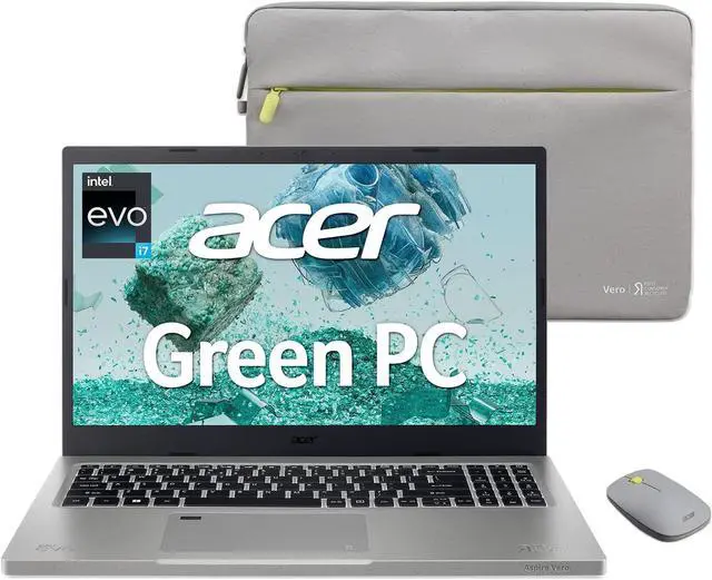 Main image of Acer Aspire Vero AV15-52-712Q Intel Evo Green PC | 15.6" FHD IPS 100% sRGB Display | 12th Gen Intel Core i7-1255U | Intel Iris Xe Graphics | 16GB DDR4 | 1TB Gen 4 SSD | Wi-Fi 6E | PCR Materials