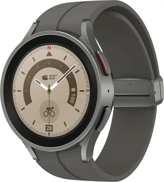 Alt view image 2 of 15 - Samsung - Galaxy Watch5 Pro Titanium Smartwatch 45mm LTE - Gray SM-R925UZTAXAA Smart Watch