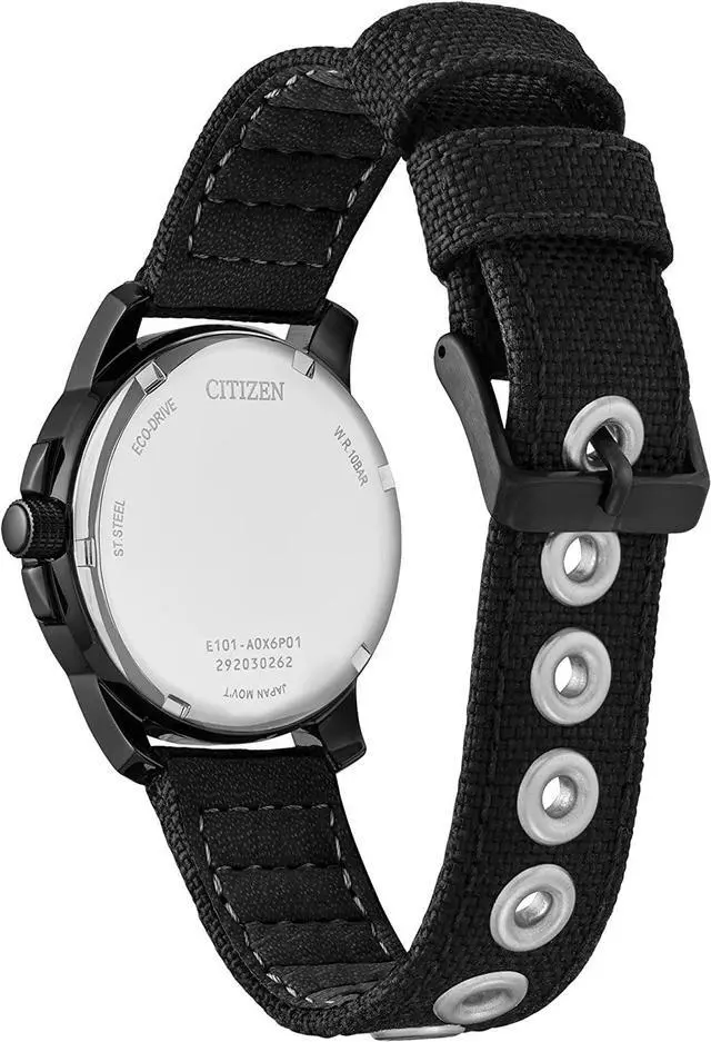 Alt view image 3 of 3 - Citizen Eco-Drive Garrison Men's Watch, Stainless Steel with Nylon Strap, Weekender