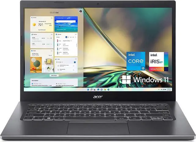 Alt view image 5 of 7 - Acer Aspire 5 A514-55-545G Slim Laptop | 14.0" Full HD IPS Display | 12th Gen Intel Core i5-1235U | 8GB DDR4 | 512GB NVMe Gen 4 SSD | 802.11ax Wi-Fi 6E | Thunderbolt 4 | Backlit Keyboard | Win 11 Home