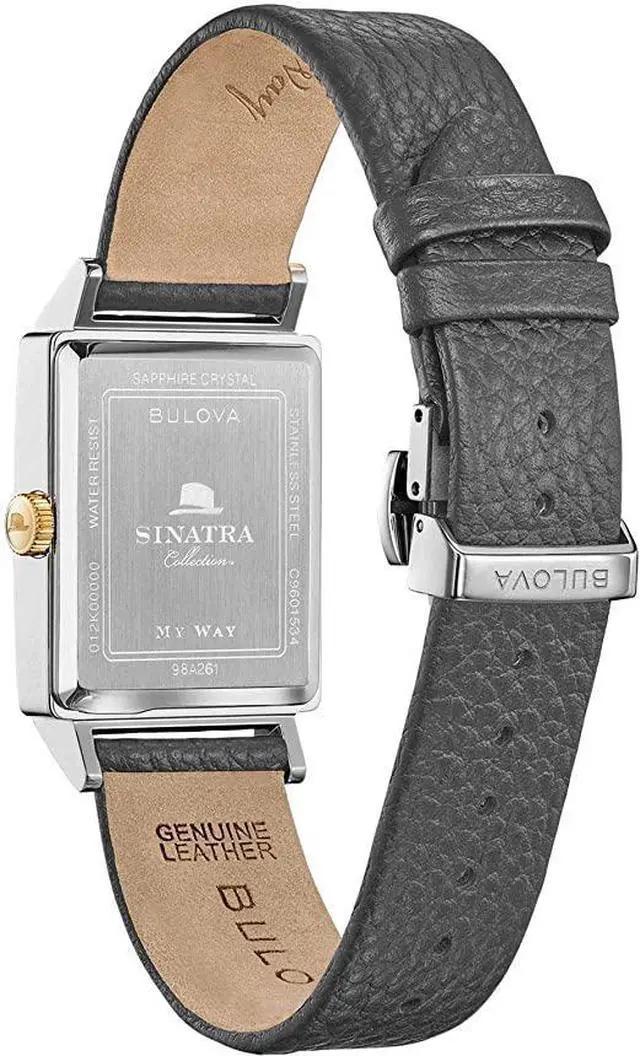 Alt view image 2 of 6 - Bulova Men's Frank Sinatra My Way Leather Strap Watch 98A261