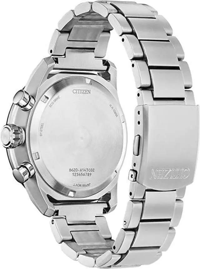 Alt view image 3 of 3 - Citizen Men's Eco-Drive Weekender Avion Chronograph Field Watch in Stainless Steel, Blue Dial (Model: CA4211-72L)