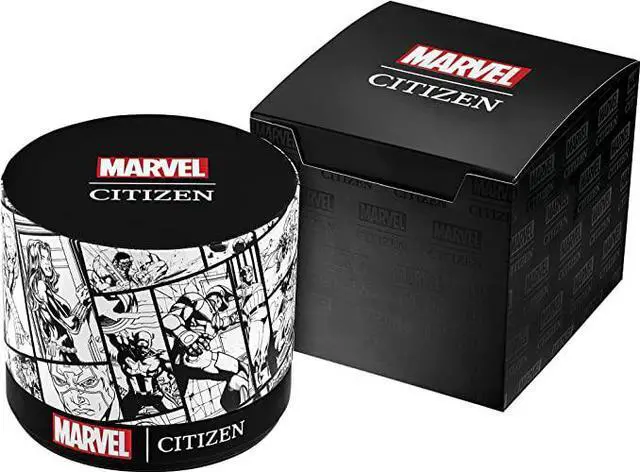 Alt view image 4 of 4 - Citizen Eco-Drive Marvel Quartz Mens Watch, Stainless Steel, Hulk Smash, Silver-Tone (Model: AW1351-56W)