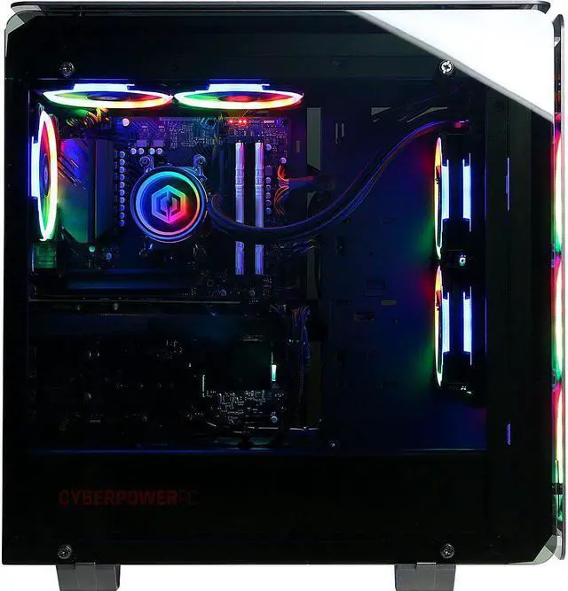 Alt view image 6 of 14 - CyberpowerPC Gaming Desktop Liquid Cool SLC10860CPG Intel Core i7-13700KF 3.4GHz CPU, 16GB DDR5, AMD Radeon RX 7900 XT 20GB, 2TB PCI-E Gen4 NVMe SSD, 802.11AC WiFi, 7 Color RGB Gaming Keyboard/Mouse