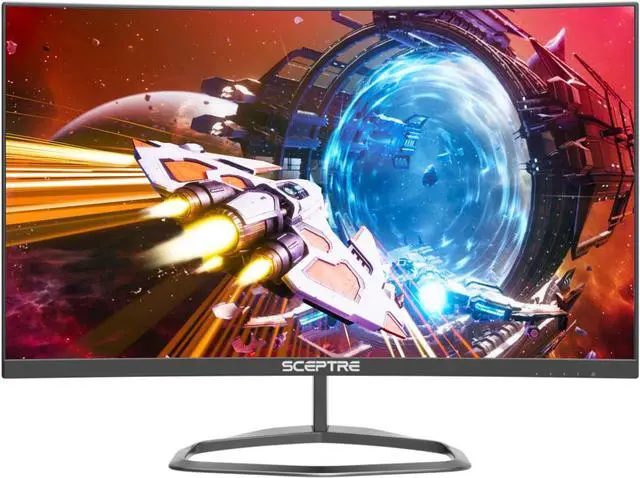 Alt view image 5 of 20 - Sceptre Curved 24.5-inch Gaming Monitor up to 240Hz 1080p R1500 1ms DisplayPort x2 HDMI x2 Blue Light Shift Build-in Speakers, Machine Black 2023 (C255B-FWT240)
