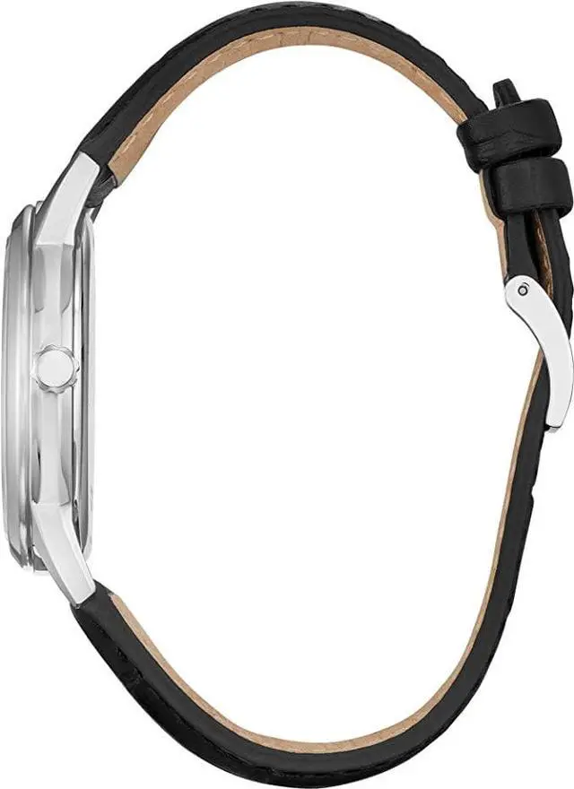 Alt view image 2 of 3 - Citizen Men's Eco-Drive Classic Watch with Leather Strap, 3-Hand Date