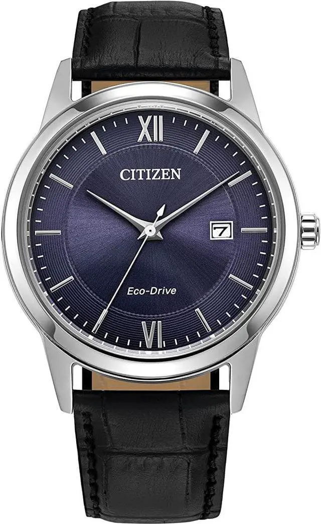 Main image of Citizen Men's Eco-Drive Classic Watch with Leather Strap, 3-Hand Date