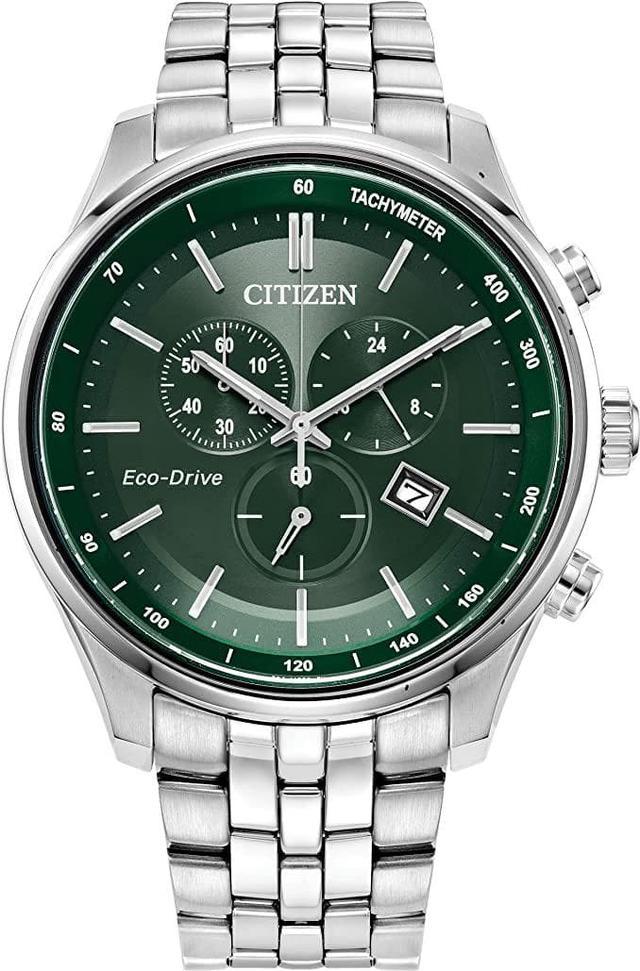 Citizen CA0440-51L Eco Drive hot Silver Stainless Steel Case Chronograph Watch