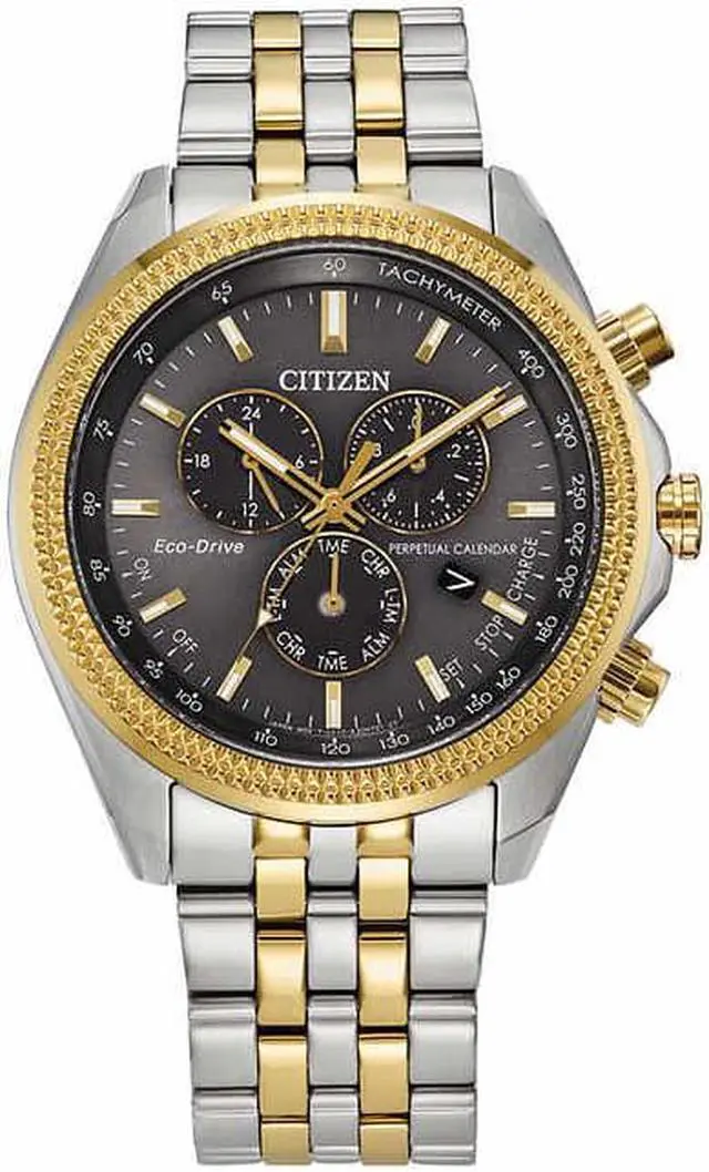 Main image of Citizen Eco-Drive Sport Luxury Perpetual Chronograph Stainless Steel Quartz Men's Watch