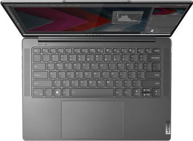 Alt view image 3 of 6 - Lenovo - Slim Pro 7 14" 90Hz 2.5K Touch-Screen Laptop -AMD Ryzen 7 7735HS - NVIDIA GeForce RTX 3050 with 16GB Memory - 512GB SSD - Storm Grey
Notebook 83AX0000US