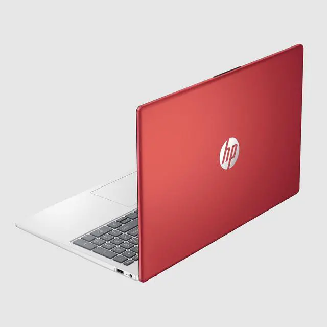 Main image of HP 15.6", Intel Processor N200 (Pentium) 4GB RAM, 128GB UFS, Scarlet Red, Windows 11 Home in S Mode, 15-fd0083wm Notebook Laptop