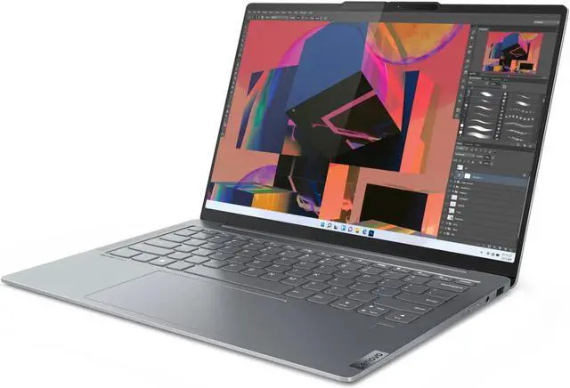 Alt view image 2 of 6 - Lenovo Slim 7i 14" 2.8K IPS 120Hz Laptop, Intel Core i7-1360P, 16GB, 512GB SSD, Windows 11, Misty Grey, 83A40008US Notebook PC