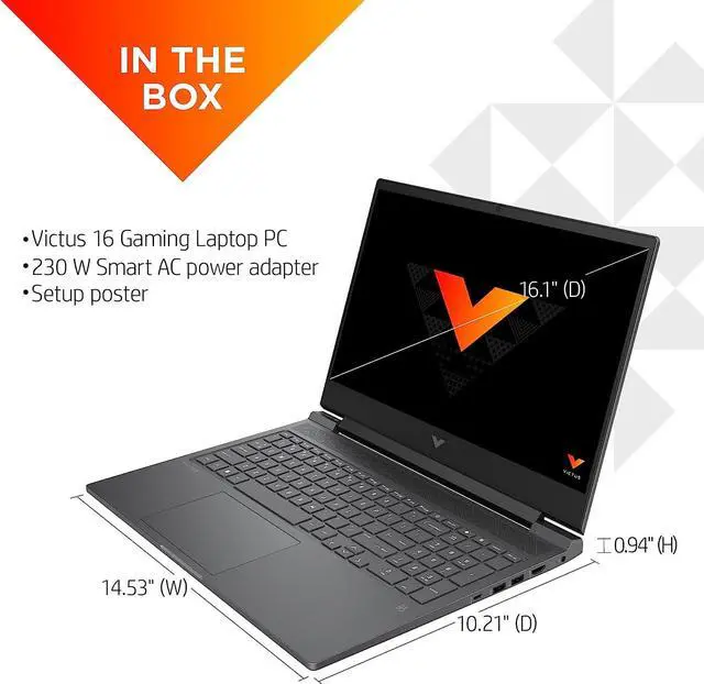 Alt view image 2 of 5 - HP Victus 16 Laptop, FHD IPS 144Hz Display, 7ms Response Time, 13th Generation Intel Core i7-13700H, 16 GB RAM, 512 GB SSD, NVIDIA GeForce RTX 4060 GPU (8 GB), Windows 11 Home, 16-r0010nr (2023)