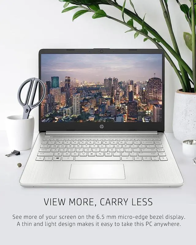 Alt view image 3 of 6 - HP 14 inch Laptop, Intel Pentium Silver N5030 Processor, Intel UHD Graphics, 128 GB SSD, Windows 11 in S Mode (14-dq0090nr)