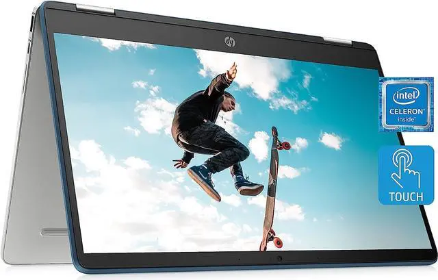 Alt view image 3 of 8 - HP Chromebook 360 14a 2-in-1 Laptop, Intel Celeron Processor, 4 GB RAM, 32 GB eMMC, 14 HD (1366 x 768) Chrome OS, Webcam & Dual Mics, Work & Play with Long Battery Life (14a-ca0060nr, 2021)