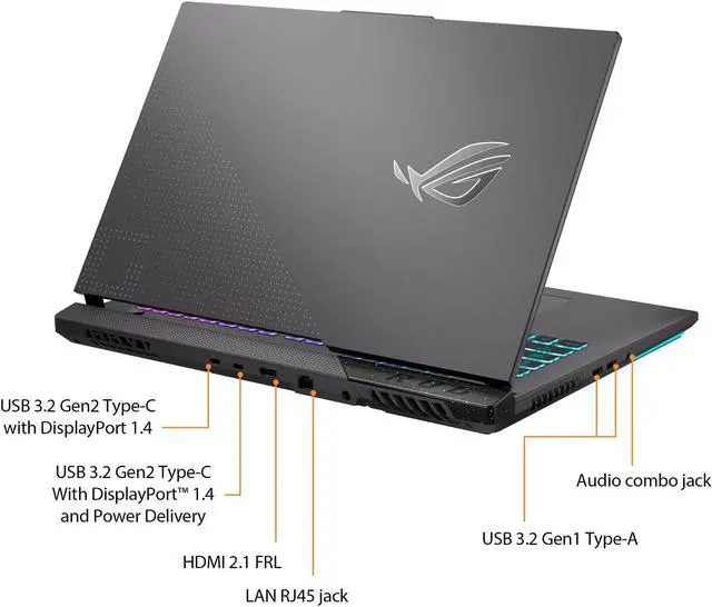 Alt view image 5 of 5 - ASUS ROG Strix G17 (2023) 17.3 QHD 240Hz Gaming Laptop, Ryzen 9-7845HX, NVIDIA GeForce RTX 4060, 16GB DDR5 RAM, 1TB SSD, Windows 11, G713PV-WS94
Notebook PC