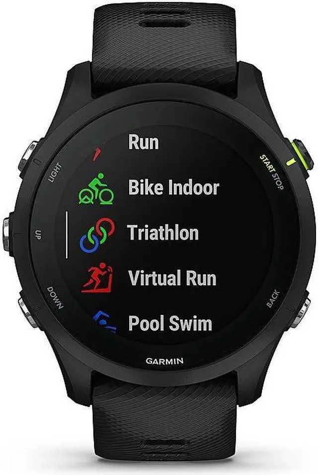 Main image of Garmin - Forerunner 255 Music GPS Smartwatch 46 mm Fiber-reinforced polymer - Black 010-02641-20