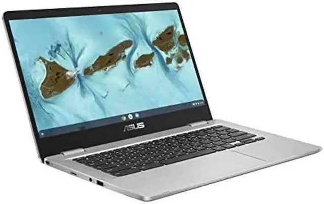 Alt view image 2 of 4 - ASUS Chromebook C424, 14.0" 180 Degree FHD NanoEdge Display, Intel Dual Core Celeron Processor, 4GB LPDDR4 RAM, 128GB Storage, Silver Color, C424MA-AS48F