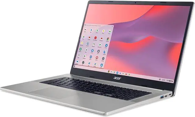 Alt view image 2 of 14 - Acer Chromebook 317 CB317-1H-C6RK Laptop | Intel Celeron N4500 | 17.3" Full HD IPS Display | 4GB LPDDR4X | 128GB eMMC | Intel Wireless Wi-Fi 6 AX201 802.11ax | Chrome OS, Silver