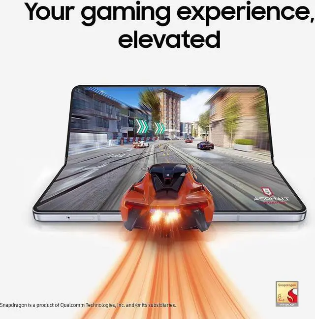 Alt view image 2 of 4 - SAMSUNG Galaxy Z Fold 5 Cell Phone, Factory Unlocked Android Smartphone, 256GB, Big 7.6 Screen for Streaming, Gaming, Dual App View, One-Hand Control, Hands-Free Use, US Version, 2023, Cream