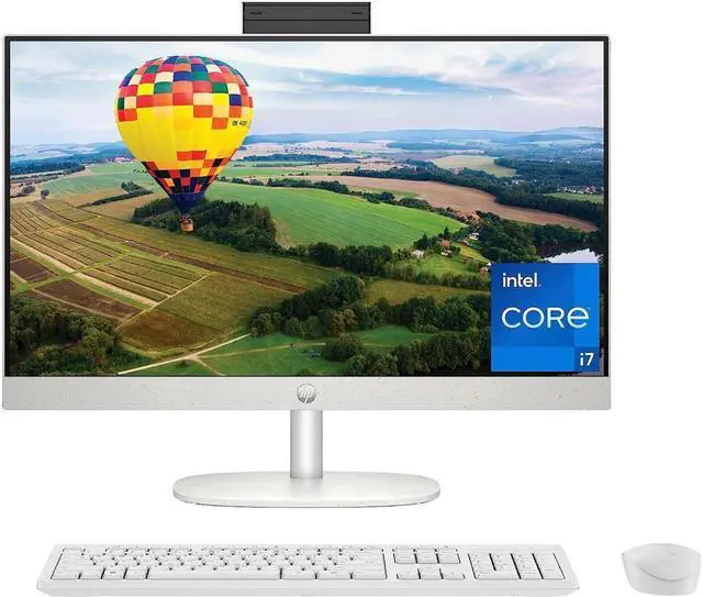 Main image of HP 23.8 inch All-in-One Desktop PC, FHD Display, 13th Generation Intel Core i7-1355U, 16 GB RAM, 512 GB SSD, Intel UHD Graphics, Windows 11 Home, 24-cr0080 (2023) Computer