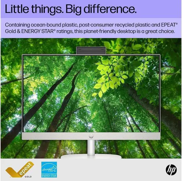 Alt view image 3 of 4 - HP 23.8 inch All-in-One Desktop PC, FHD Display, 13th Generation Intel Core i7-1355U, 16 GB RAM, 512 GB SSD, Intel UHD Graphics, Windows 11 Home, 24-cr0080 (2023) Computer