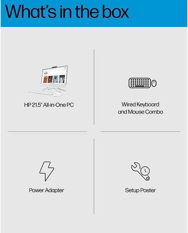 Alt view image 6 of 7 - HP All-in-One PC Desk Computer, 21.5" Full HD Micro-Edge Display, AMD Ryzen 3 Processor, AMD Radeon Graphics, 8 GB SDRAM, 256 GB SSD, Windows11 Home OS, MU-MIMO, Bluetooth, and Wi-Fi (22-dd0032, 2022)