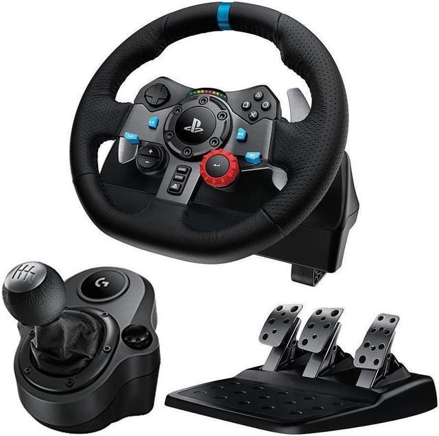 Logitech G29 Driving Force Racing Wheel and Floor Pedals, Real Force  Feedback, Stainless Steel Paddle Shifters, Leather Steering Wheel Cover for  PS5