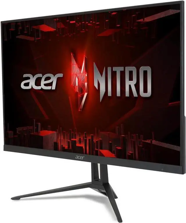 Alt view image 3 of 6 - Acer Nitro 23.8" Full HD 1920 x 1080 PC Gaming Monitor | AMD FreeSync | Up to 100Hz Refresh | 1ms (VRB) | 2 Speakers, 1W Per Speaker | ZeroFrame | 1 x HDMI Port 1.4 and 1 x VGA Port | KG243Y Hbmix