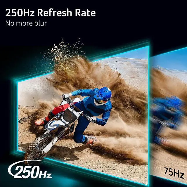 Alt view image 2 of 4 - Acer Nitro 24.5" Full HD 1920 x 1080 PC Gaming Monitor | AMD FreeSync Premium | Up to 250Hz Refresh | 1ms (VRB) | ZeroFrame | ErgoStand | 1 x Display Port 1.2 & 2 x HDMI 2.0 Ports | XFA253Q Zbiipr