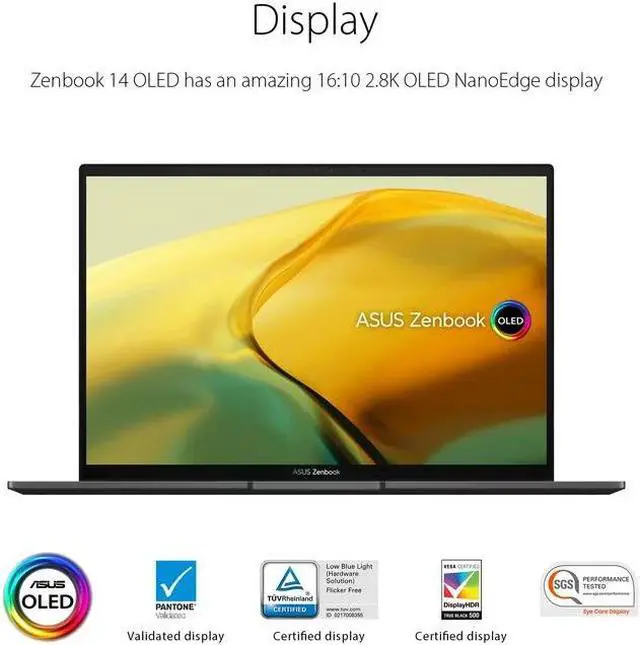 Alt view image 3 of 6 - ASUS Zenbook 14 OLED Touch PC Laptop, AMD Ryzen 7 7730U, 16GB, 512GB, Windows 11, UM3402YA-WS74T