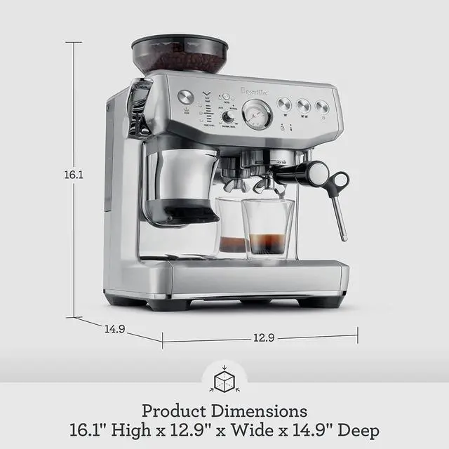 Alt view image 2 of 2 - Breville Barista Express® Impress Espresso Machine, 2 Liters, Brushed Stainless Steel, BES876BSS