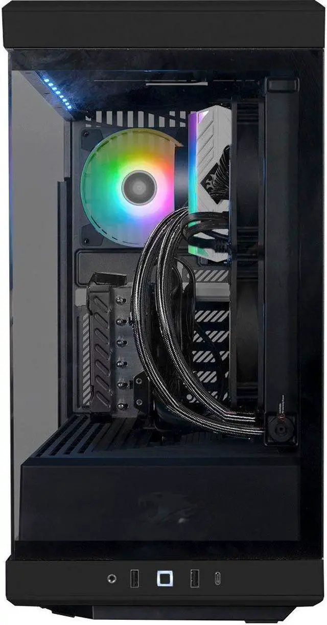 Alt view image 2 of 6 - iBUYPOWER - Y40 Gaming Desktop - Intel Core i7 13700KF - 32GB Memory - NVIDIA GeForce RTX 4070 12GB - 1TB NVMe SSD - Black PC Computer Y40BI7N4701