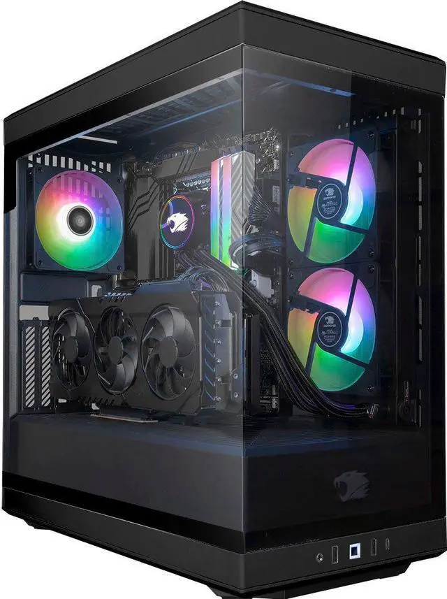 Alt view image 3 of 6 - iBUYPOWER - Y40 Gaming Desktop - Intel Core i7 13700KF - 32GB Memory - NVIDIA GeForce RTX 4070 12GB - 1TB NVMe SSD - Black PC Computer Y40BI7N4701