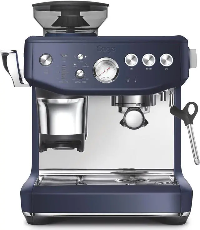Main image of Breville the Barista Express Impress Espresso Machine, Damson Blue, BES876DBL