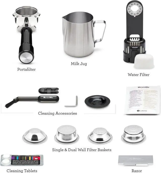 Alt view image 2 of 2 - Breville the Barista Express Impress Espresso Machine, Damson Blue, BES876DBL