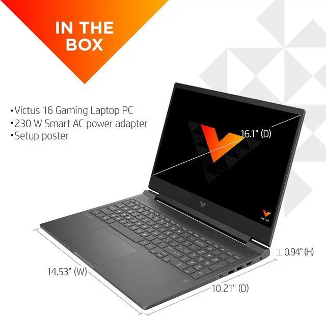 Alt view image 3 of 3 - HP Victus 16 Laptop, FHD IPS 144Hz Display, 7ms Response Time, 13th Generation Intel Core i7-13700H, 16 GB RAM, 512 GB SSD, NVIDIA GeForce RTX 4060 GPU (8 GB), Windows 11 Home, 16-r0010nr (2023)