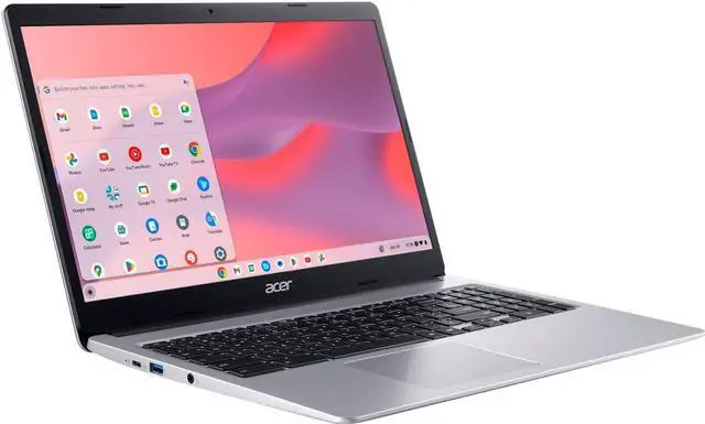 Alt view image 2 of 7 - Acer - Chromebook 315  15.6" HD Display Laptop - Intel Celeron N4020 with 4GB LPDDR4  64GB eMMC - Silver