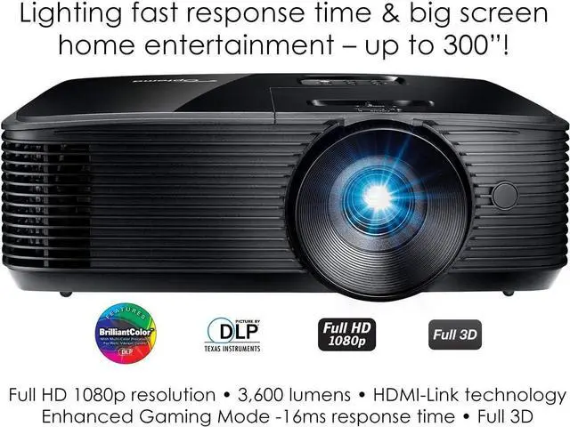 Alt view image 2 of 5 - Optoma HD146X 1080p Vibrant Home Theater Projector for Movie/Gaming, 3600 Lumens