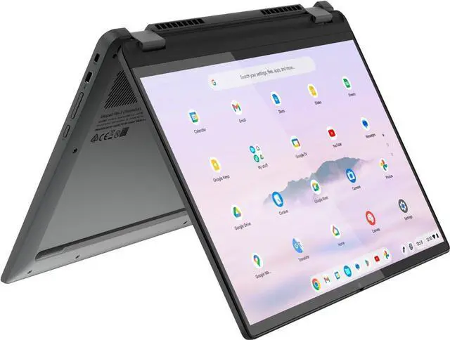 Main image of Lenovo - IdeaPad Flex 5i Chromebook Plus Laptop 14" - 2K Touch - Intel i3-1315U with 8GB Memory - Intel UHD Graphics - 128GB SSD - Storm Grey
 83EK0000UX