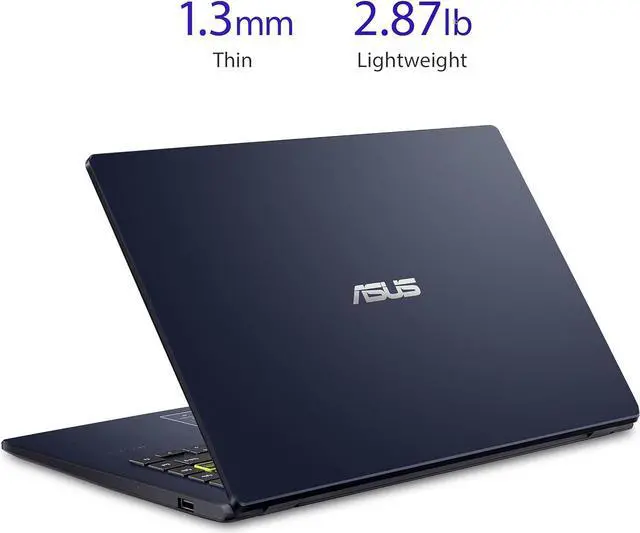 Alt view image 4 of 6 - ASUS0 Vivobook Go 14 L410 Ultra Thin Laptop, 14 FHD Display, Intel Celeron N4020 Processor, 4GB RAM, 64GB eMMC, NumberPad, Windows 11 Home in S Mode, 1 Year Microsoft 365, Star Black, L410MA-AH02