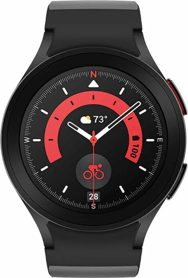 Alt view image 2 of 3 - SAMSUNG Galaxy Watch5 Pro Bespoke Edition 45mm Bluetooth Smartwatch, Body, Health, Fitness, Sleep Tracker, Sapphire Crystal Glass, Titanium Frame, US Version, Black Rugged Sport Band, Black