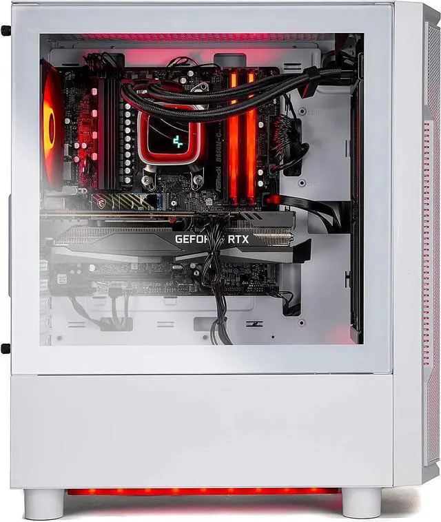 Alt view image 6 of 6 - Skytech Gaming Archangel Gaming PC Desktop  Intel Core i5 12400F 2.5 GHz, NVIDIA RTX 4070, 1TB NVME SSD, 16GB DDR4 RAM 3200, 750W Gold PSU, 11AC Wi-Fi, Windows 11 Home 64-bit,White