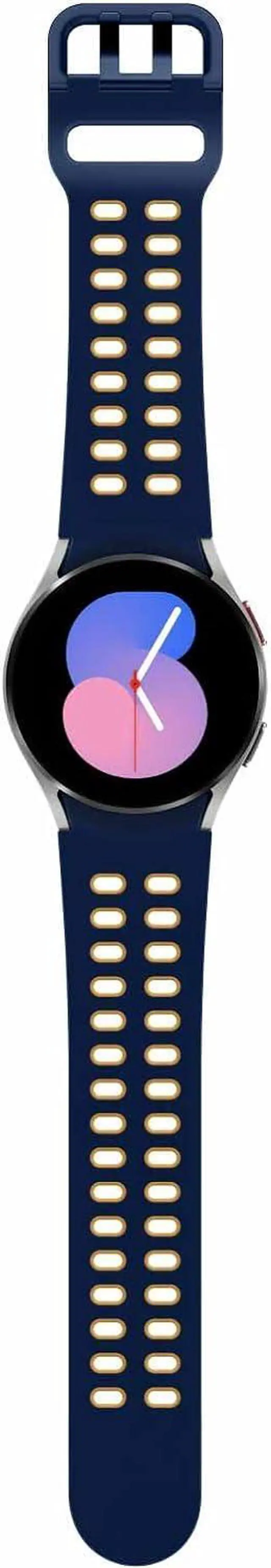 Alt view image 3 of 6 - SAMSUNG Galaxy Watch5 Bespoke Edition 40mm Bluetooth Smartwatch, Body, Health, Fitness, Sleep Tracker, Improved Battery, Sapphire Crystal Glass, US Version, Silver Extreme Sport Band, Navy/Mustard