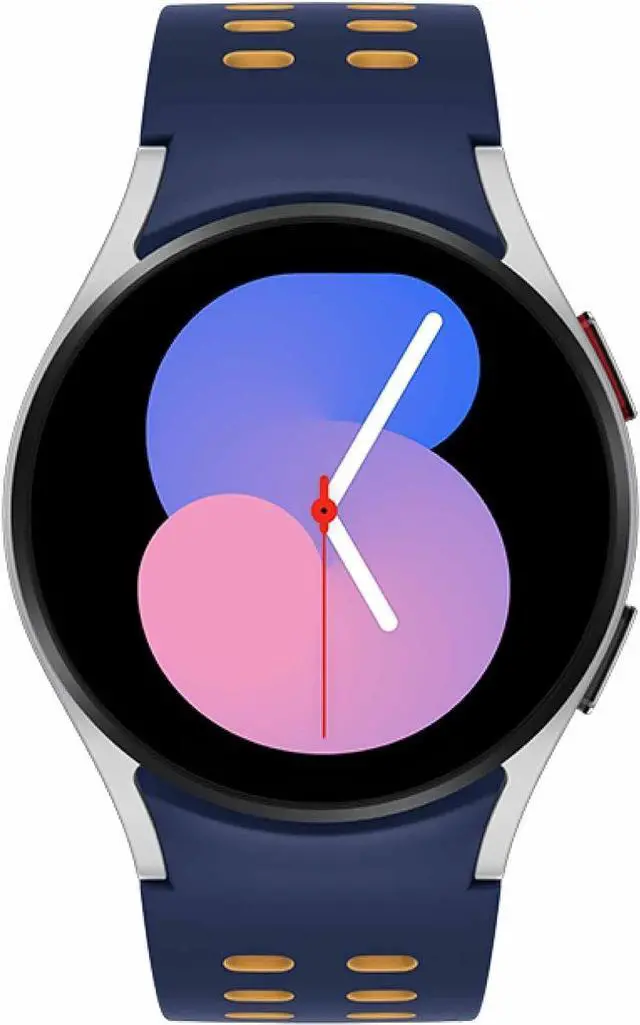 Alt view image 2 of 6 - SAMSUNG Galaxy Watch5 Bespoke Edition 40mm Bluetooth Smartwatch, Body, Health, Fitness, Sleep Tracker, Improved Battery, Sapphire Crystal Glass, US Version, Silver Extreme Sport Band, Navy/Mustard