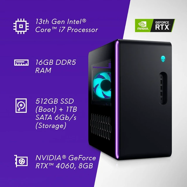 Dell Alienware Aurora R16 Gaming Desktop - Intel Core i7-13700F, 16GB ...