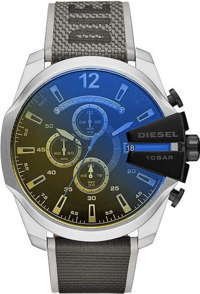 Alt view image 4 of 4 - Diesel Mega Chief Stainless Steel Men's Watch with Analog or Digital Movement
