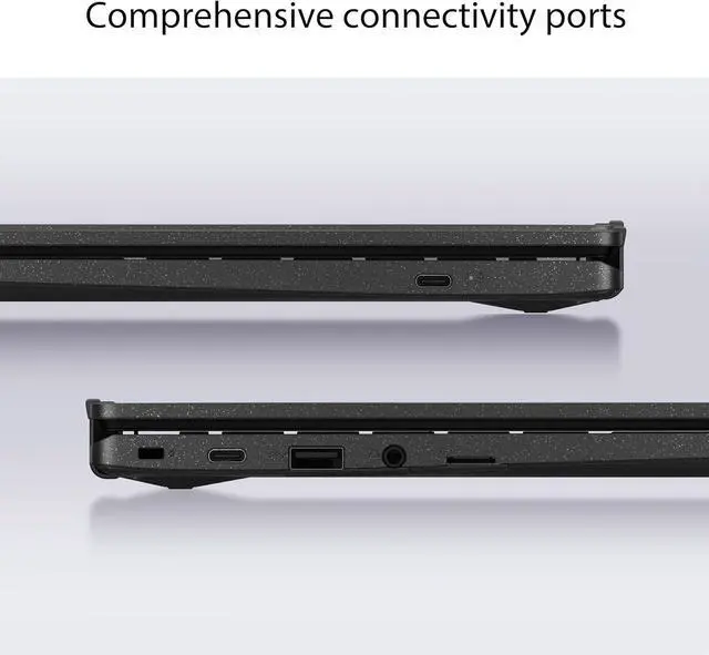 Alt view image 7 of 8 - ASUS Chromebook CM14 Laptop, 14" HD Anti-Glare Display (1366x768), MediaTek Kompanio 520, 4GB RAM, 64GB eMMC, ChromeOS, Gray, CM1402CM2A-DS44